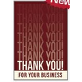 Red Thank You For Your Business Everyday Blank Note Card (3 1/2"x5")